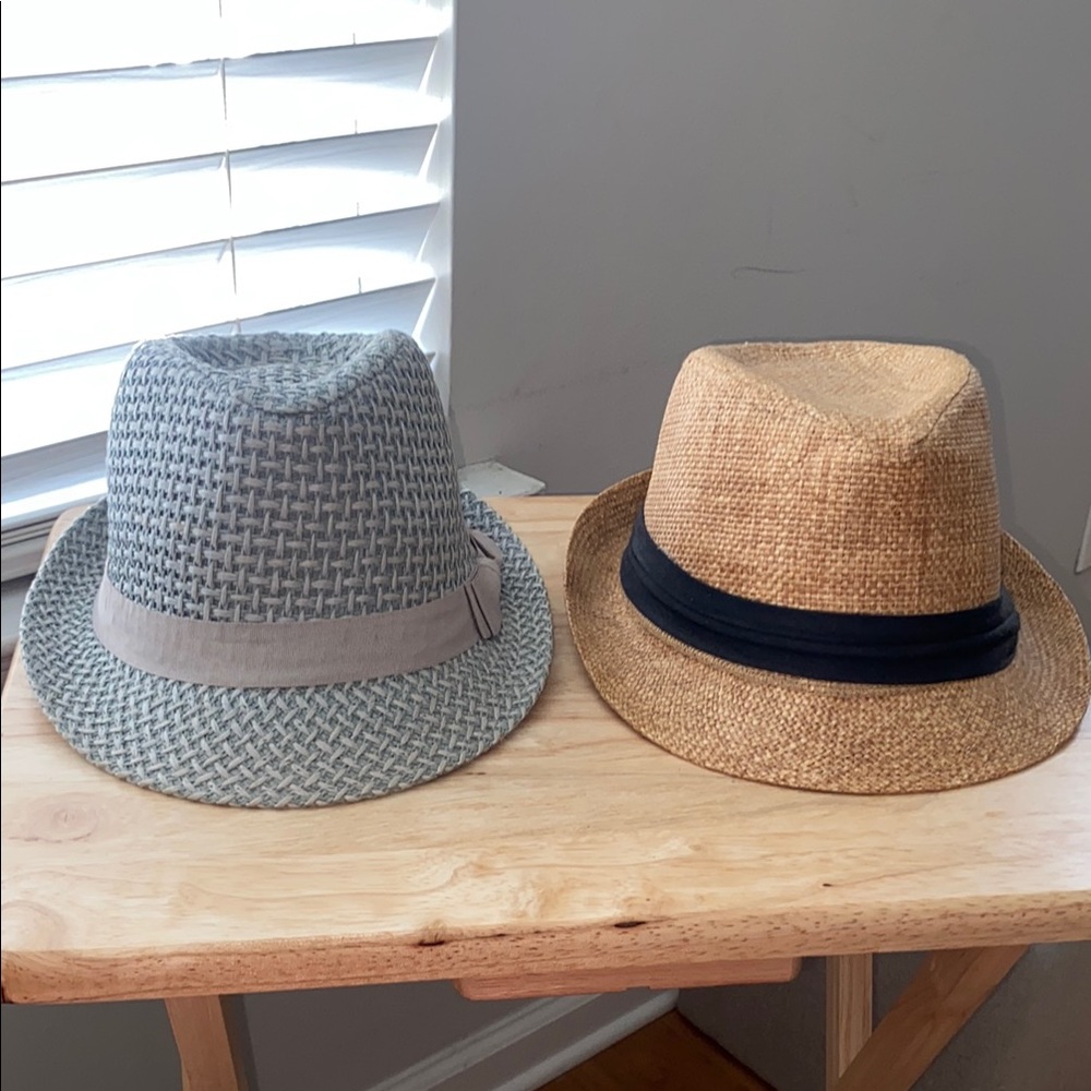 Stylish Gray and Tan Fedora Hats